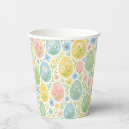 Aquarell-Oster-Ei-Blumen-Papierbecher Pappbecher