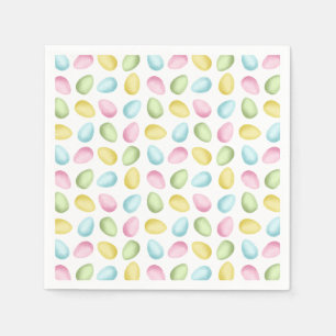 Aquarell-Oster-Eier in Pastellfarben Farbige Serviette