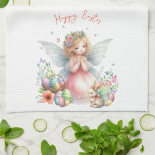 Aquarell-Oster-Frühlingsfee Geschirrtuch