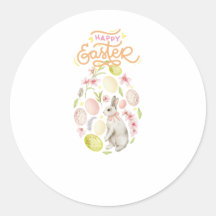 Aquarell-Osterhase & Eier