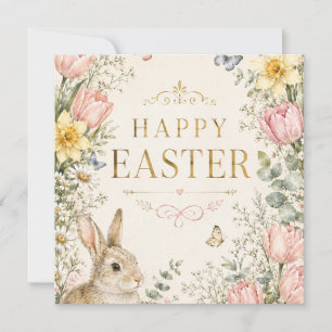 Aquarell-Osterhase-Grußkarte, Pastell Einladung