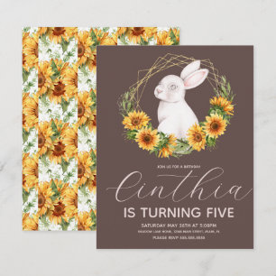 Aquarell-Osterhase Sonnenblumen Florales Einladung