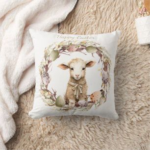 Aquarell-Osterlamm Personalisiert Kissen
