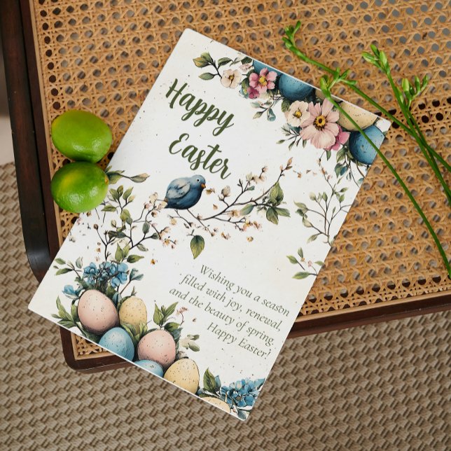 Aquarell Ostervögel & Eier Feiertagskarte (Von Creator hochgeladen)