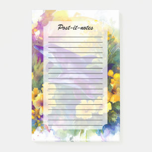 Aquarell-Ozean-Delfine-Tropische-Blumen Post-it Klebezettel
