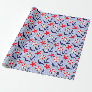 Aquarell-Ozean-Meeres-Tiere-Muster Geschenkpapier