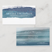 Aquarell-Ozean | Navyblau