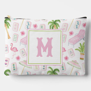 Aquarell Palm Beach Mahjong Zubehörtasche