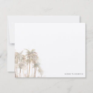 Aquarell-Palmwedel Personalisierte Dankeschön Mitteilungskarte