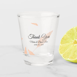 Aquarell-Pampas-Blatt-Silhouette-Hochzeit    Schnapsglas