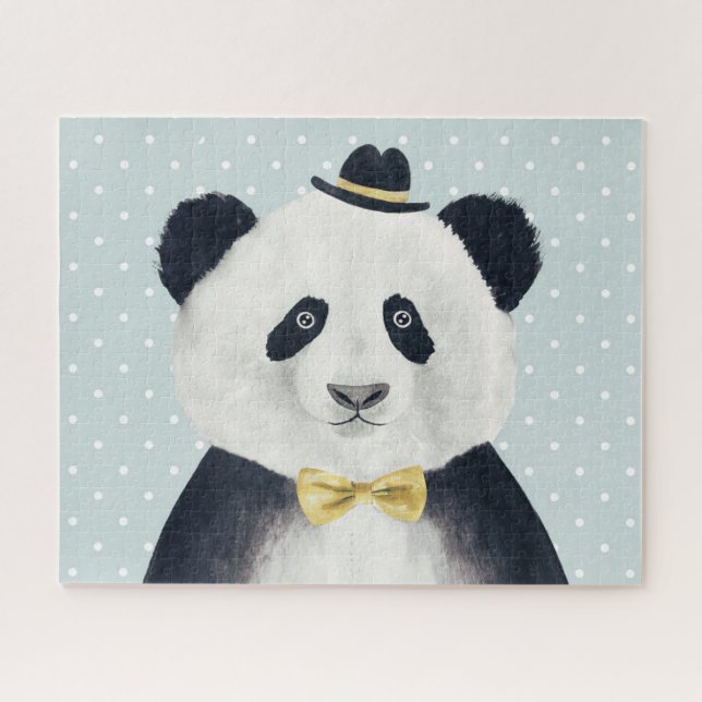 Aquarell-Panda-Bär (Horizontal)