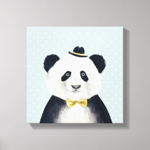 Aquarell-Panda-Bär Leinwanddruck