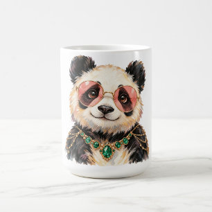 Aquarell-Panda-Bär Süßes Tier Kunst Kaffeetasse