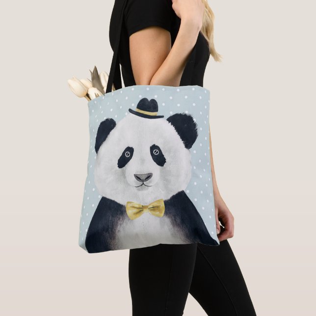 Aquarell-Panda-Bär Tasche (Von Nahem)