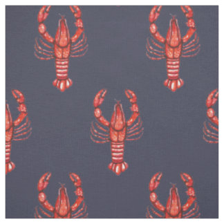 Aquarell-Panzerkrebse Louisianas Cajun u. Stoff
