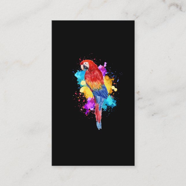 Aquarell-Papagei-Vogelmalerei Visitenkarte (Vorderseite)