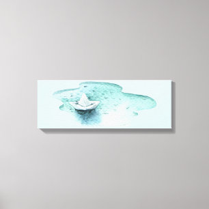 Aquarell-Papierboote Canvas drucken Leinwanddruck