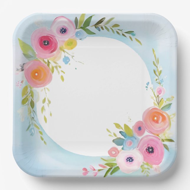 Aquarell Pappteller (Vorderseite)