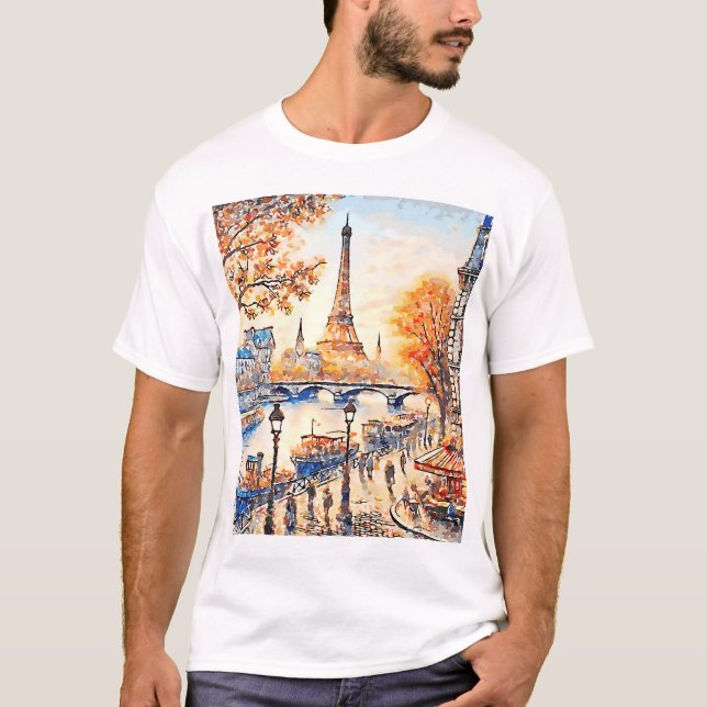 Aquarell Paris T-Shirt (Vorderseite)