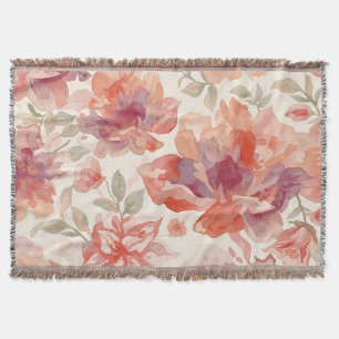 Aquarell-Pastell-Blumen Hellorange Decke