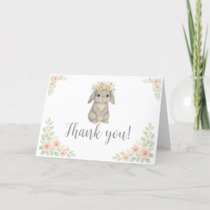 Aquarell, Pastell Bunny Danke Karte