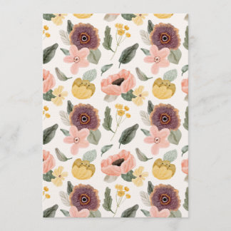 Aquarell Pastell Florales Nahtloses Muster | Sanft Einladung