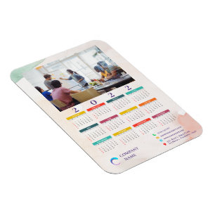 Aquarell Pastell Foto Firmenlogo 2022 Kalender Magnet