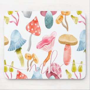Aquarell Pastell Pilze Mousepad