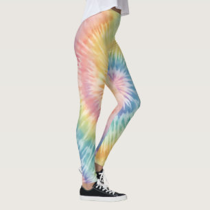 Aquarell-Pastell-Regenbogen-Tie-Dye Leggings