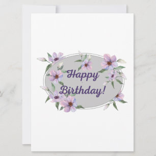 Aquarell Pastell Rosa Blumen Alles Gute zum Geburt Karte
