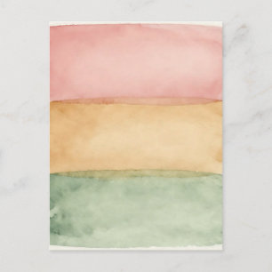 Aquarell Pastellfarbe Block Schichten Postkarte