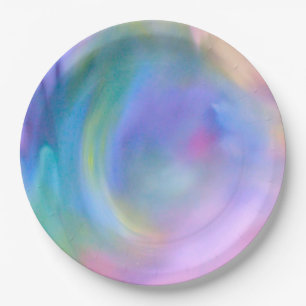 Aquarell-Pastellregenbogen - alle Wahlen Pappteller