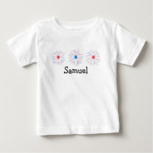 Aquarell Patriotic Firework Tribb Baby T - Shirt