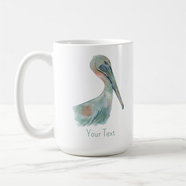 Aquarell Pelikan Kaffeetasse (Links)