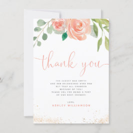 Aquarell Peonies Eucalyptus Greenerie Vielen Dank Dankeskarte