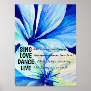 Aquarell-Persische-Lilien-Blütenblätter Inspiriere Poster