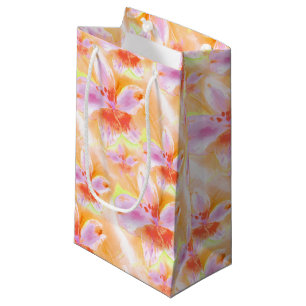Aquarell Peruanische Lilie Alstroemeria Kunst-Gesc Kleine Geschenktüte
