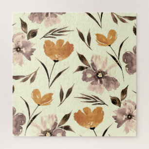Aquarell-Pfingstrose-Mohn, abstraktes Blumenmuster