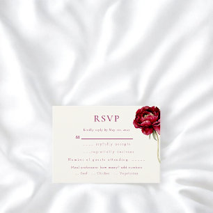 Aquarell-Pfingstrosen-Hochzeit-RSVP-Antwortkarte Begleitkarte
