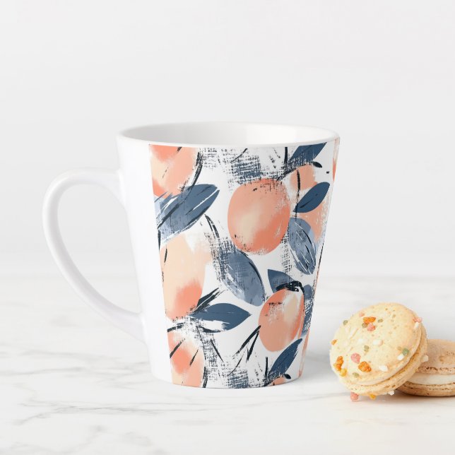 Aquarell Pfirsich Latte Milchtasse (Beispiel)