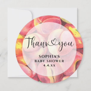 Aquarell-Pfirsiche - Danke Baby Shower