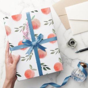 Aquarell-Pfirsichmuster Geschenkpapier