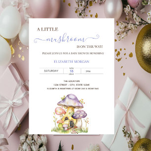 Aquarell-Pilze gepunktete Babyparty    Einladung