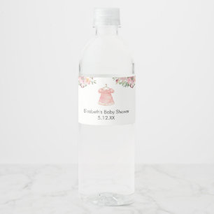 Aquarell Pink Babydusche Wasser Flaschenmarken