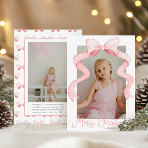Aquarell Pink Bow Ribbon Sash Weihnachten Foto