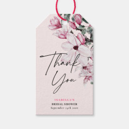 Aquarell Pink Floral Brautparty Vielen Dank Geschenkanhänger