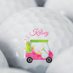 Aquarell Pink Golf Cart Personalisiert Golfball<br><div class="desc">PreppyPrint.com - Fügen Sie Ihre personalisierte Touch zu diesen Golfbälle hinzu. Klicken Sie auf "Design bearbeiten", um die Größe des Schriftartes zu ändern, um sich an die richtige Suche nach Ihrem Namen anzupassen. Übertragen Sie dieses Design auch auf die Produkte Ihrer Wahl! Deckbild von RawPixel.com. Bitte besuchen Sie meinen Designer-Shop,...</div>