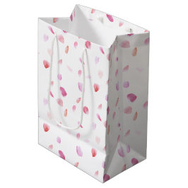 Aquarell Pink Peach Rose Petals Mittlere Geschenktüte