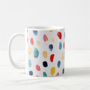 Aquarell-Pinselstriche: Nahtlos abstrakt. Kaffeetasse
