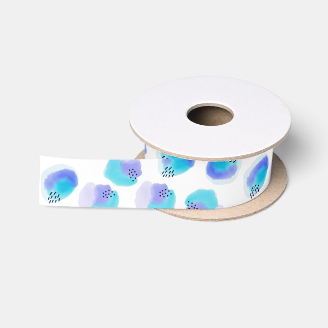 Aquarell Pinselstriche Satin Ribbon Satinband (Spule)